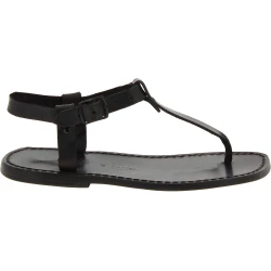 Sandali infradito da uomo in pelle nera artigianali