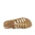 Goldene flache Sandalen aus echtem Leder Hand gefertigt in Italien