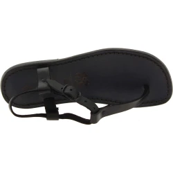 Sandales tong en cuir noir pour homme artisanales