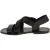 Schwarze Franziskaner-Ledersandalen für Damen in Italien von Handgefertigt