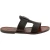 Nu pied pour femme en cuir marron foncé travaillé main