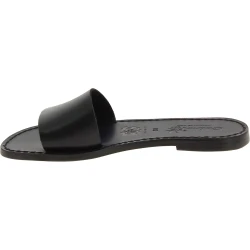 Italienische slipper für Frauen aus Schwarzen Leder