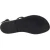 Handmade women's flat sandals in black leather