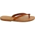 Handmade women's thong slippers in tan leather