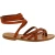Sandales spartiates artisanales en cuir marron fait en Italie