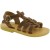 Attica Persephone Sandali gladiatore da bambino in pelle nubuck marrone chiusura con fibbia
