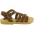 Attica Persephone Sandali gladiatore da bambino in pelle nubuck marrone chiusura con fibbia