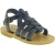 Attica Persephone child gladiator sandals in brown nubuck with buckle closure handmade in Greece