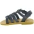 Attica Persephone child gladiator sandals in brown nubuck with buckle closure handmade in Greece