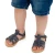 Attica Persephone child gladiator sandals in brown nubuck with buckle closure handmade in Greece