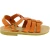 Attica Persephone child gladiator sandals in brown nubuck with buckle closure handmade in Greece