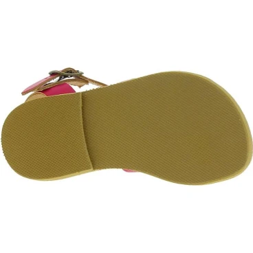 Attica Persephone Sandali gladiatore da bambina in pelle di vitello fucsia chiusura con fibbia