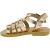 Attica Persephone Sandali gladiatore da bambino in pelle nubuck marrone chiusura con fibbia