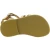 Girl's gladiator braided sandals in gold pink laminated calf leather with buckle closure
