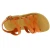 Child's gladiator braided sandals in orange calf leather with buckle closure