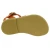 Child's gladiator braided sandals in orange calf leather with buckle closure