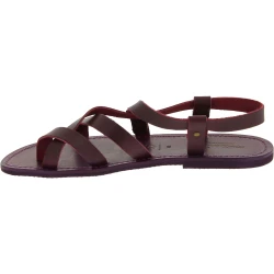 Sandales pour homme en cuir violet fait à la main en Italie