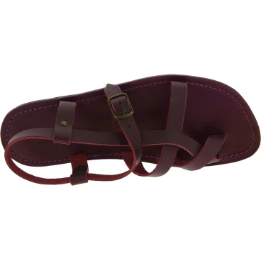 Sandali uomo in cuoio artigianali in pelle color viola