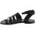 Women's thong sandals in black leather handmade in Italy