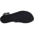 Women's thong sandals in black leather handmade in Italy
