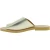 Sandali infradito slip-on da donna fatti a mano in pelle di vitello laminata oro