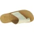 Sandali infradito slip-on da donna fatti a mano in pelle di vitello laminata oro