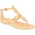 Women's thong sandals with handmade crossed laces in nude calfskin