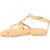Women's thong sandals with handmade crossed laces in nude calfskin