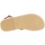Women's thong sandals with handmade crossed laces in brown calfskin