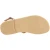 Women's thong sandals with handmade crossed laces in brown calfskin