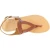 Sandales tongs pour femme en forme de goutte faites à la main en cuir de veau marron