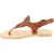Sandales tongs pour femme en forme de goutte faites à la main en cuir de veau marron