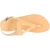 Sandales tongs pour femme en forme de goutte faites à la main en cuir de veau nude