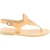 Sandales tongs pour femme en forme de goutte faites à la main en cuir de veau nude