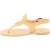 Sandales tongs pour femme en forme de goutte faites à la main en cuir de veau nude