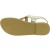 Women's handmade drop-shaped thong sandals in gold laminated calfskin