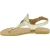 Sandales tongs pour femme en forme de goutte faites à la main en cuir de veau laminé or