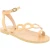 Handgefertigte Damen sandalen mit Kreisen aus nacktem Kalbsleder