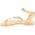 Handgefertigte Damen sandalen mit Kreisen aus nacktem Kalbsleder