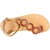 Women's thong sandals with circles handmade in brown color calfskin