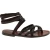 Sandales spartiates artisanales en cuir marron foncé fait en Italie