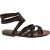 Sandalias tiras marron oscuro de cuero para mujeres hechas a mano en Italia