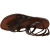 Sandales spartiates artisanales en cuir marron foncé fait en Italie