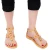 Handgefertigte sandalen für Damen mit gekreuzten Schnürsenkeln aus nacktem Kalbs leder