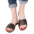 Zapatillas romanas de cuero marron oscuro para mujer hecho a mano