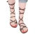 Women's dark brown strappy leather sandals handmade in Italy