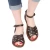 Dunkelbraune Damen-Sandalen in Italien von Handgefertigt aus echtem Leder