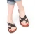 Damen-Riemchen-Sandalen aus dunkelbraune Leder in Italien von Handgefertigt