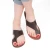 Braune Ledersandalen Thong für Frau handgefertigt