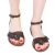 Dunkelbraune Damen-Sandalen in Italien von Hand gefertigt aus echtem Leder